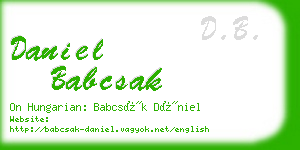 daniel babcsak business card